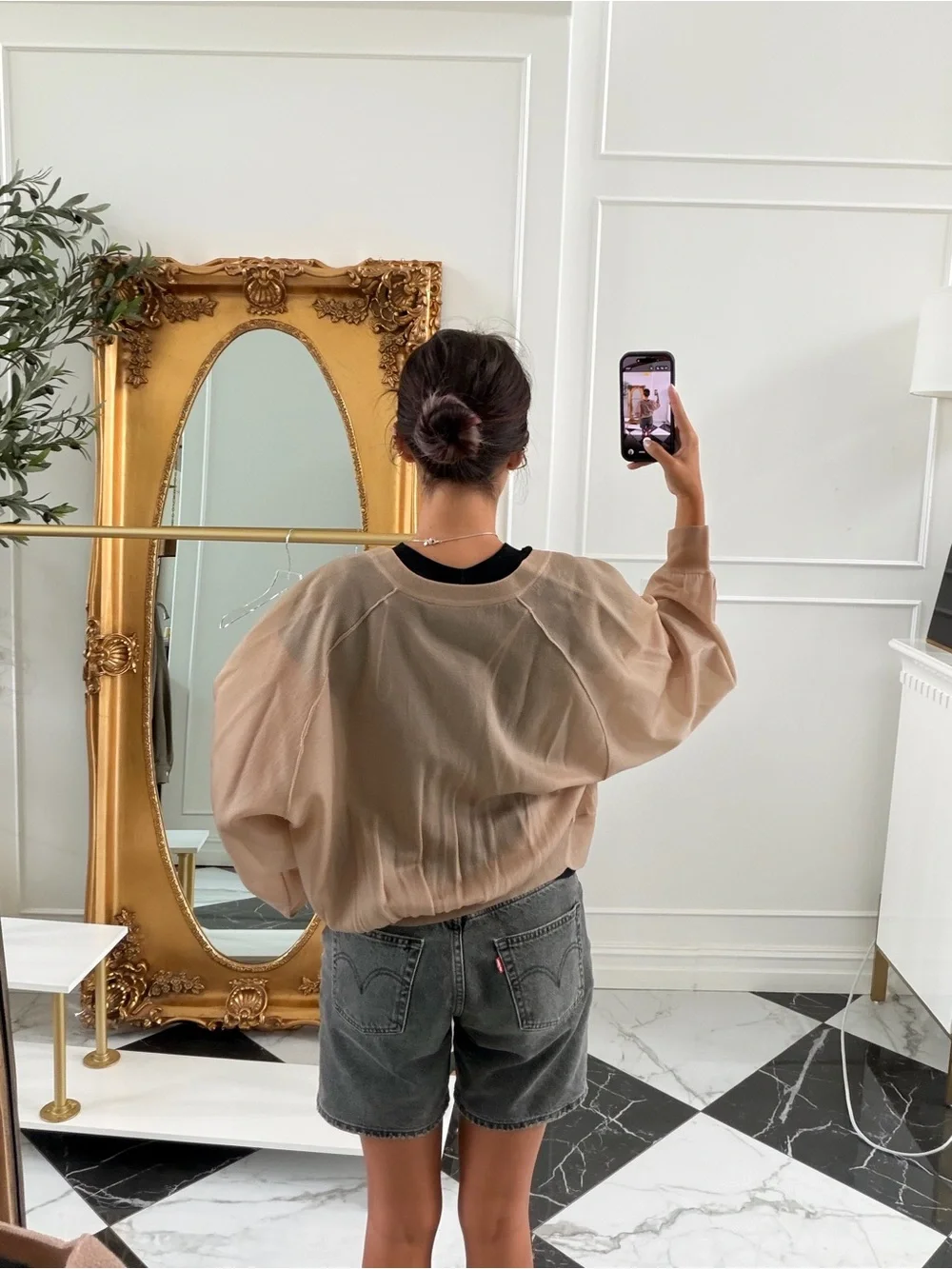 Zara Sheer Bomber Jacket - Picture 3 of 7